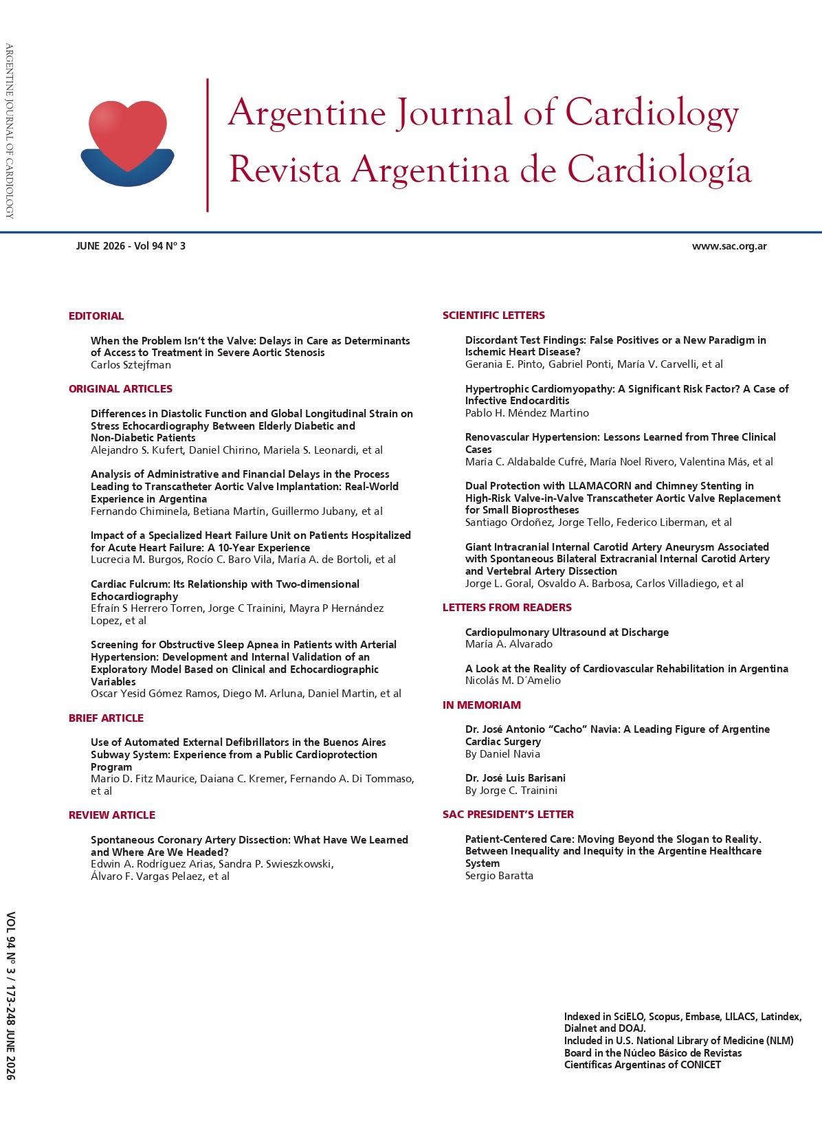 					View Rev Argent Cardiol 2026 Vol. 94 Nro. 3
				